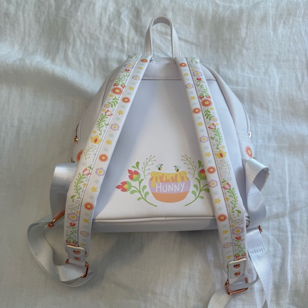 Loungefly Disney Winnie the Pooh Cosplay Folk Floral Mini Backpack - Picture 4 of 12
